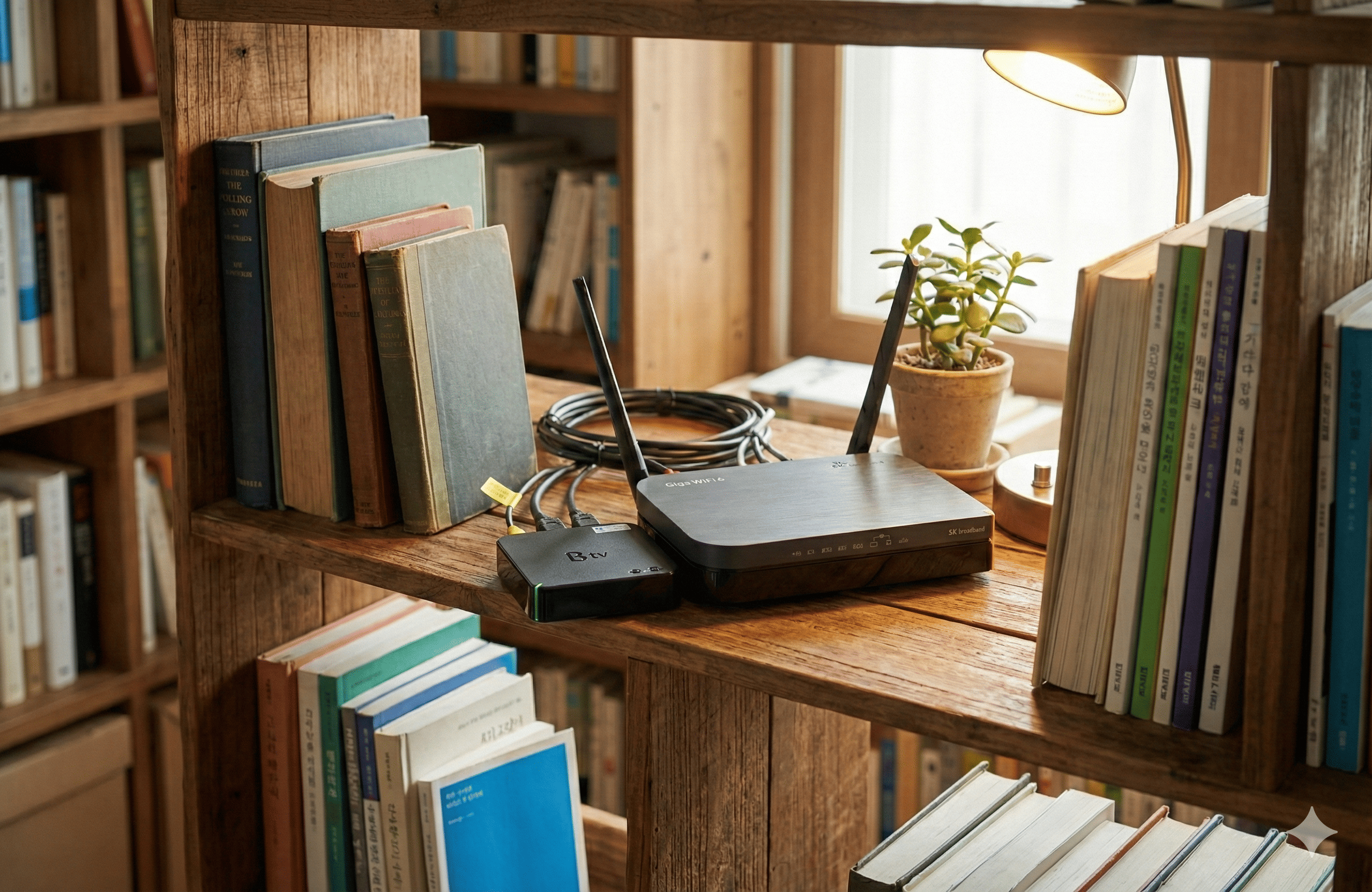 공유기와 셋톱박스 설치