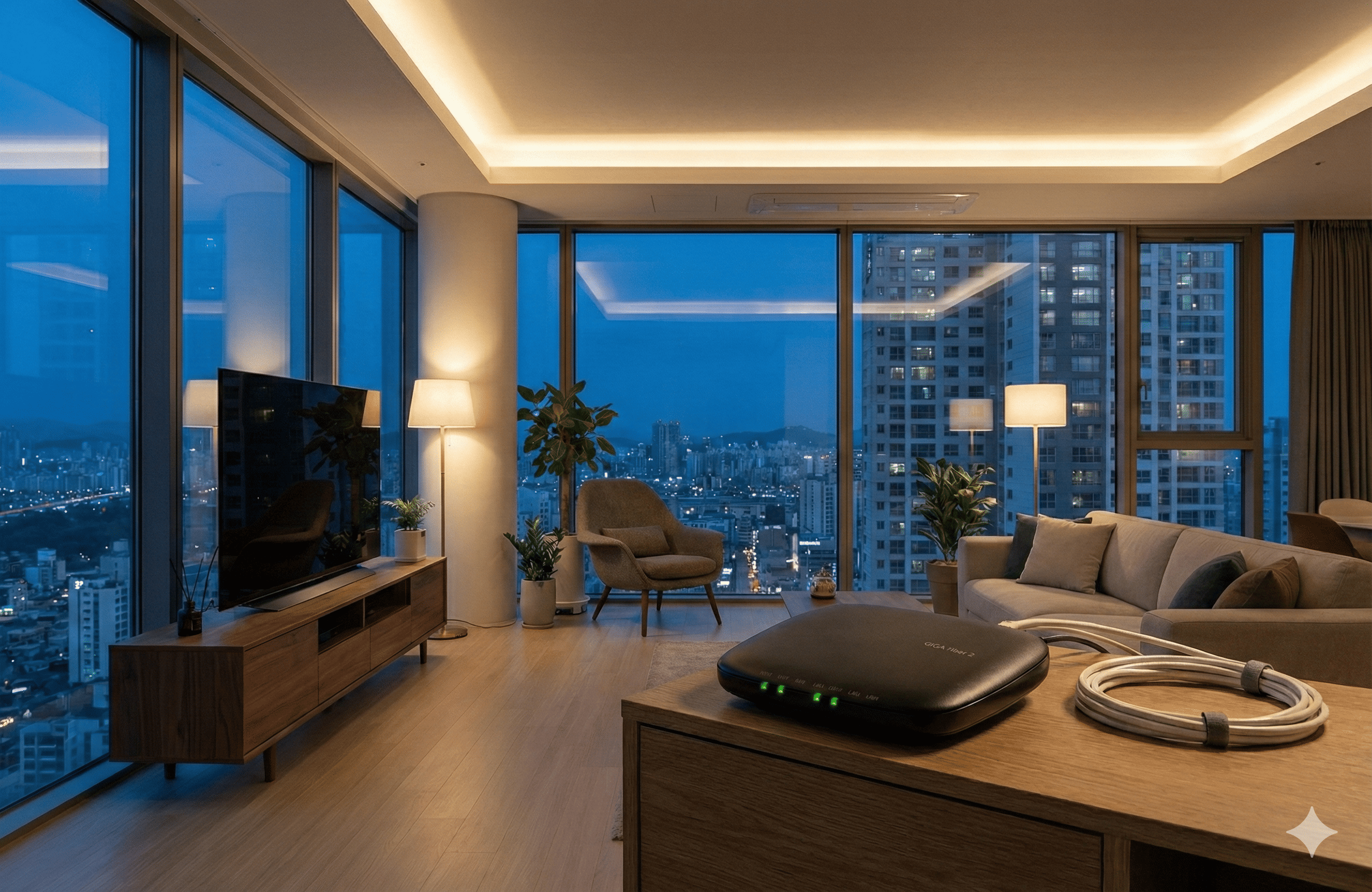 고층 아파트 뷰